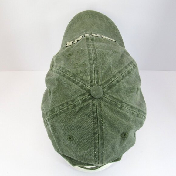 Maine U.S.A. Embroidered Logo Men's Green Adjustable Strap Back Cap Hat - Picture 5 of 8